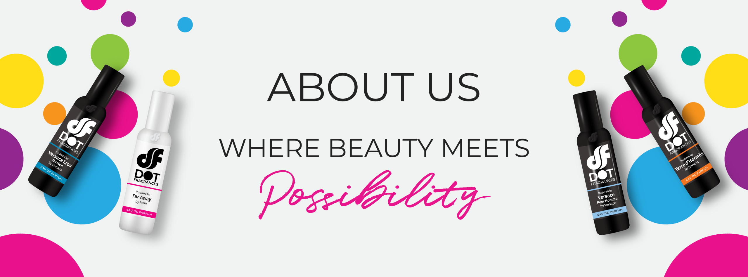 Dot Fragrances Banners (Mobile) About Us